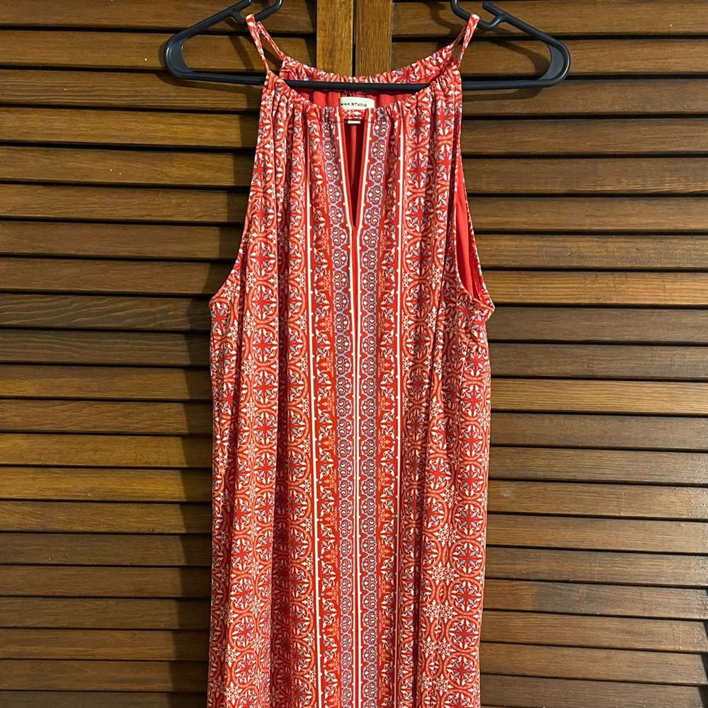 Max Studio Red Floral Dress